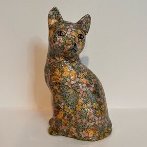 Floral Decoupage Cat
